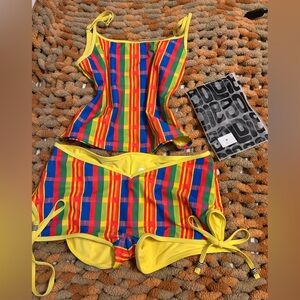 Colorful Plaid Bikini Set